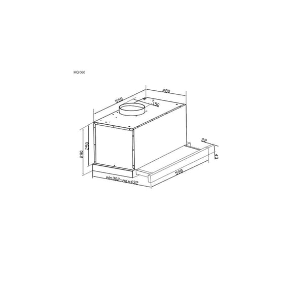 DAVOLINE HQ PRO BL 060 59.8 cm Μαύρο Απορροφητήρας Συρόμενος image 4