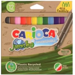 Μαρκαδόροι Carioca Jumbo 12 Τεμάχια Eco