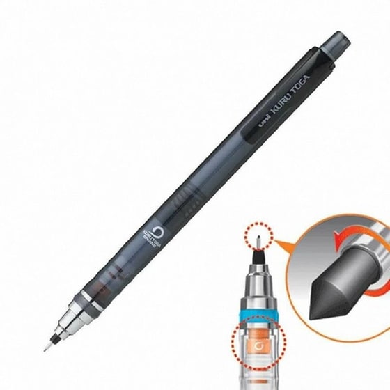 Μηχανικό Μολύβι Uni Kuru Toga Σταχτί 0.5mm image 2