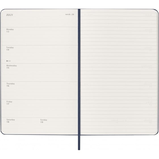 Ημερολόγιο Εβδομαδιαίο Moleskine 2026 12Μ Large Saphire Blue Hard image 3
