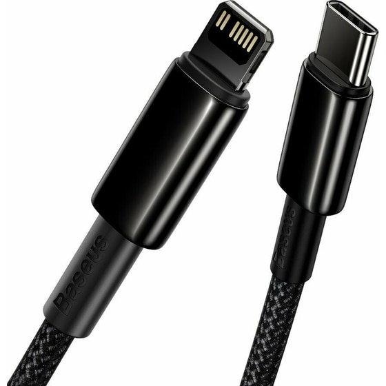 Καλώδιο δεδομένων Baseus Usb-C to Lightning Tungsten Gold 20w 1m - Black image 1