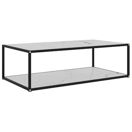 Τραπεζάκι Σαλονιού VidaXL από Ψημένο Γυαλί 120x60x35cm - Λευκό image 0