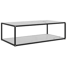 Τραπεζάκι Σαλονιού VidaXL από Ψημένο Γυαλί 120x60x35cm - Λευκό