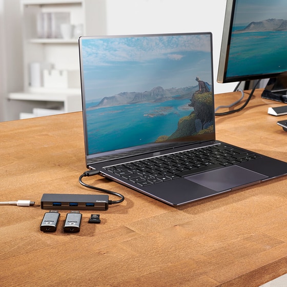 Hama 200101 USB Hub 4-Port USB 3.2 συμβατό με USB-C image 5