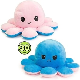 Λούτρινο Χταπόδι Που Αλλάζει Διάθεση - Reversible Octopus 12εκ Ροζ-γαλάζιο