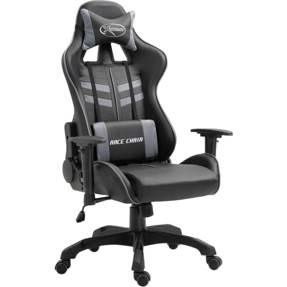 Gaming Καρέκλα VidaXL από Τεχνητό Δέρμα - Μαύρη/Γκρι image 0