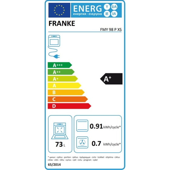 FRANKE MYTHOS FMY 98 P XS 73 Lt Inox Εντοιχιζόμενος Φούρνος Άνω Πάγκου image 6