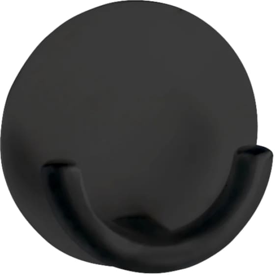 Κρεμαστράκι Αυτοκόλλητο Wenko Rondo Black από Ανοιξείδωτο Ατσάλι 5.5x2.5cm - Μαύρο image 0