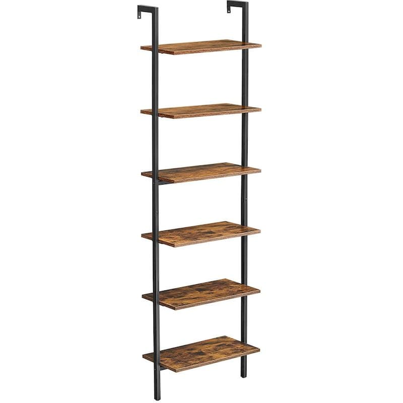 VASAGLE Ραφιέρα Vasagle Lls103b01 από Μοριοσανίδα/Μέταλλο 60x30x204.8cm - Καφέ/Μαύρο
