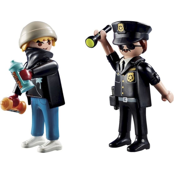 PLAYMOBIL® City Action Duo Pack Αστυνομικός και Καλλιτέχνης Γκράφιτι (70822) image 2