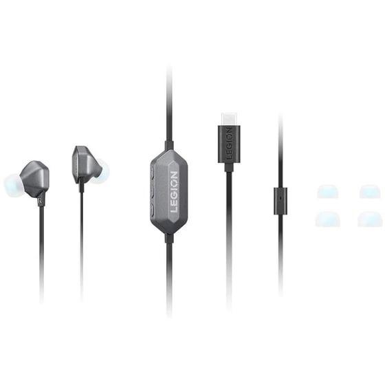Lenovo Legion E510 Gaming Ενσύρματα Ακουστικά USB-C με RGB Φωτισμό - Ασημί image 1