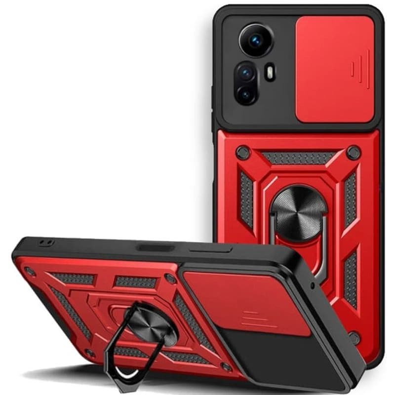BODYCELL Θήκη Xiaomi Redmi Note 12s- Bodycell Armor Slide Ring Holder - Red