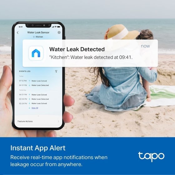 Έξυπνος αισθητήρας νερού TP-Link Tapo T300 με συναγερμό 90dB image 4