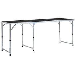 Vidaxl Τραπέζι Κάμπινγκ Πτυσσόμενο Γκρι 180 X 60 Εκ. Αλουμινίου
