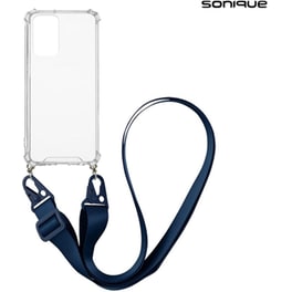 Θήκη Xiaomi Poco M3 Pro 5G/Redmi Note 10 5G - Sonique Armor Σιλικόνη Με Strap Μπλε Σκούρο - Clear