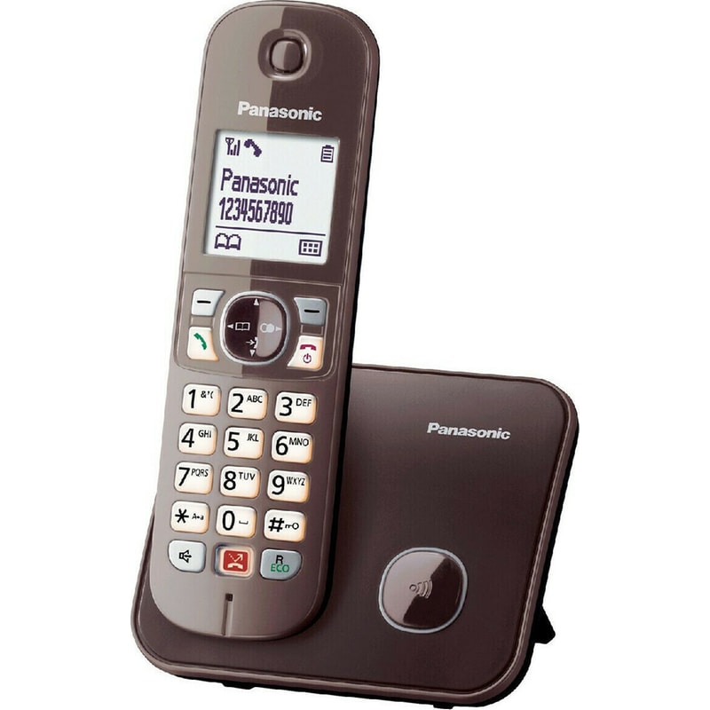 PANASONIC Ασύρματο Τηλέφωνο Panasonic KX-TG6851 - Καφέ