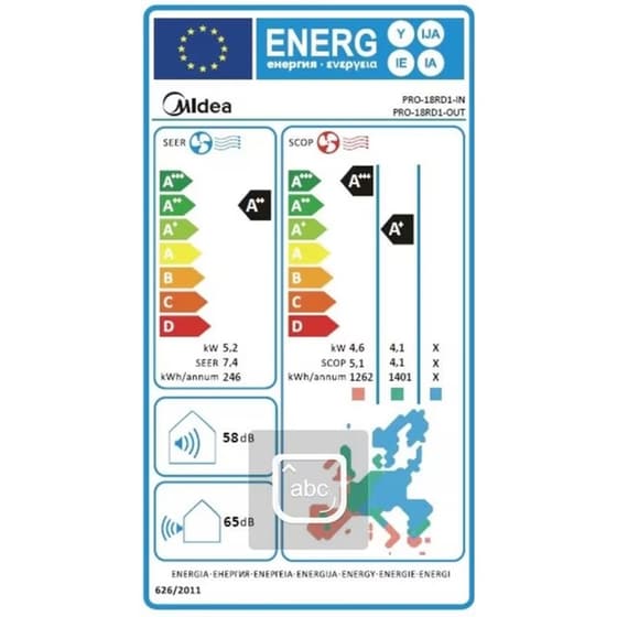 MIDEA Pro AI Κλιματιστικό Inverter 18.000 BTU A++/A+++ με Ιονιστή & WiFi image 9