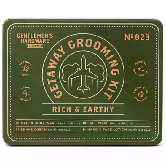 Travel&nbsp;Set&nbsp;Gentlemen's&nbsp;Hardware&nbsp;για&nbsp;Καθαρισμό&nbsp;Προσώπου&nbsp;&&nbsp;Σώματος&nbsp;(4&nbsp;Τεμάχια) image 0