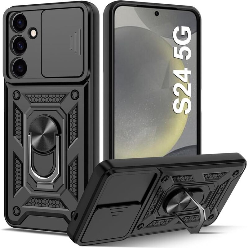 Θήκη Samsung Galaxy S24 - Bodycell Armor Slide Ring Holder - Black