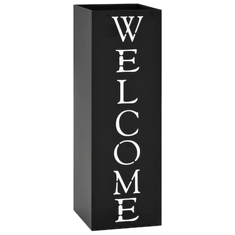 VIDAXL Ομπρελοθήκη VidaXL Ατσάλινη 15.5x15.5x48.5 cm - Μαύρο