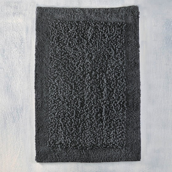 Πατάκι Μπάνιου Rythmos Home Rimmon Ορθογώνιο Βαμβακερό 50x80 cm - Ανθρακί image 1