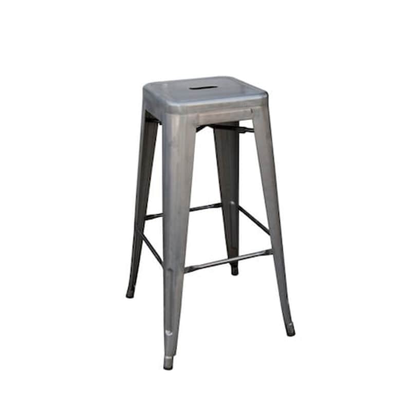 WOODWELL Σκαμπό Μπαρ WOODWELL Μεταλλικό - Γκρι