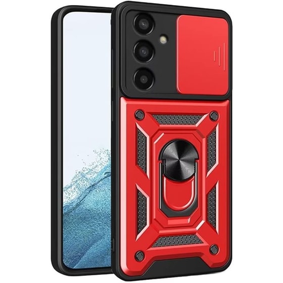 Θήκη Samsung Galaxy S23 FE - Bodycell Armor Slide Ring Holder - Red image 0