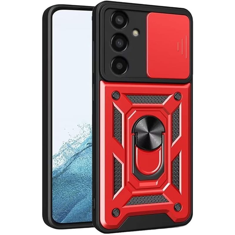 BODYCELL Θήκη Samsung Galaxy S23 FE - Bodycell Armor Slide Ring Holder - Red