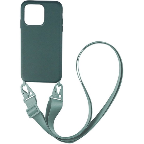 Θήκη Apple iPhone 13 Pro Max - My Colors Carryhang Liquid Silicone - Πράσινο image 0