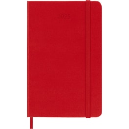 Ημερολόγιο Ημερήσιο Moleskine 2025 12M Pocket Red Hard