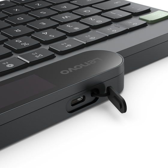 Lenovo Euro103P Ασύρματο Bluetooth Πληκτρολόγιο Black, Green (US) image 5