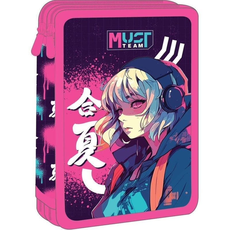 Κασετίνα Παραλληλόγραμμη Γεμάτη Must Team Anime