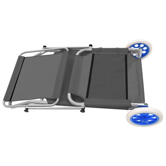 Ξαπλώστρα Παραλίας/ Κήπου VidaXL Ατσάλινη 46x63x55 cm - Ανθρακί image 5