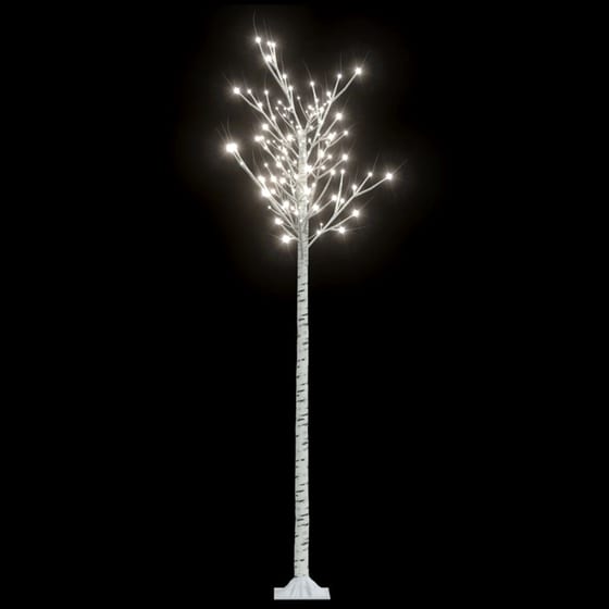 Χριστουγεννιάτικο Δέντρο VidaXL Φωτιζόμενο Με Led Ψυχρό Λευκό 2.20m - Λευκό image 2