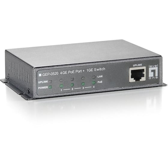LevelOne GEP-0520 Network Switch Gigabit Ethernet (1000 Mbps) PoE Support image 0