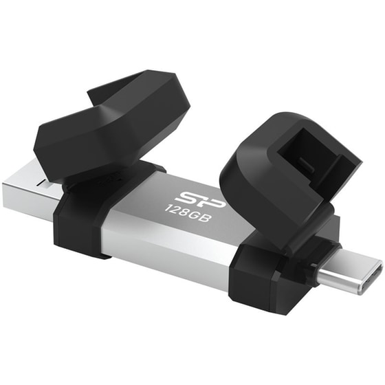 Silicon Power Usb Flash Drive C51, Usb/usb-c, 128gb, 120mbps, Ασημί image 1