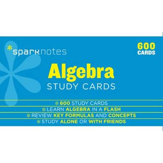 Algebra SparkNotes Study Cards image 0
