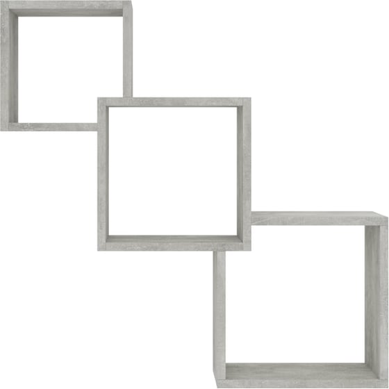 Ράφια VidaXL από Μοριοσανίδα 84.5x15 cm - Γκρι image 3