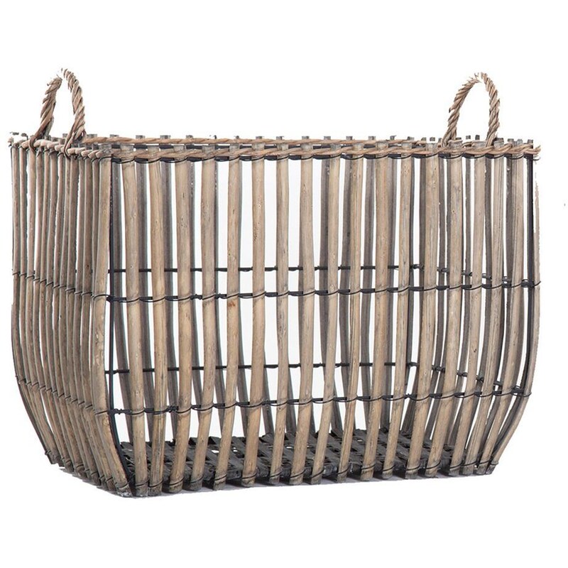 NEF-NEF Διακοσμητικό Καλάθι Nef-Nef Ψάθινο 38x29 cm - Μπεζ