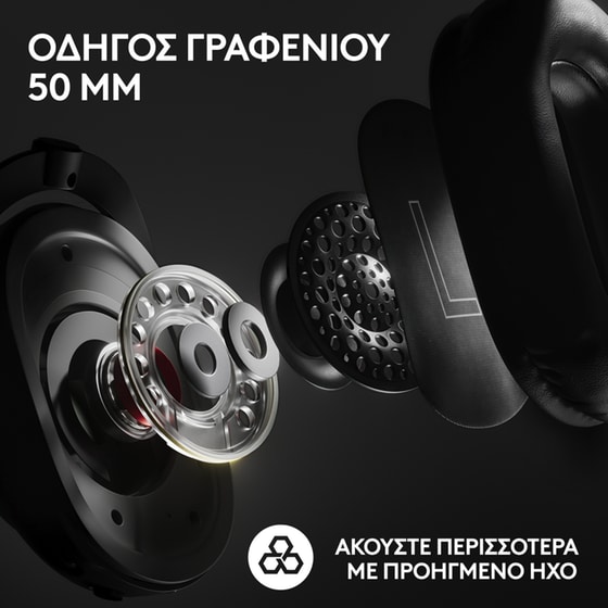 Logitech G PRO X 2 Lightspeed Gaming Ασύρματα Ακουστικά Bluetooth/3.5mm/2.4 GHz/USB-C - Μαύρα image 3