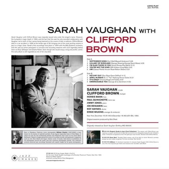 Sarah Vaughan With Clifford Brown image 1