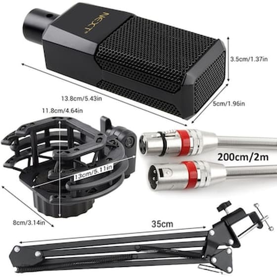 Next 240 Pro Πυκνωτικό Μικρόφωνο Μεγάλου Διαφράγματος Με Βύσμα Xlr Kit Τοποθέτηση Shock Mounted/clip image 1