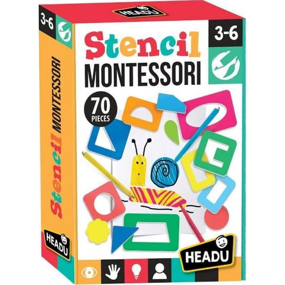 Headu Εκπαιδευτικό Παιχνίδι Montessori Στένσιλ image 0