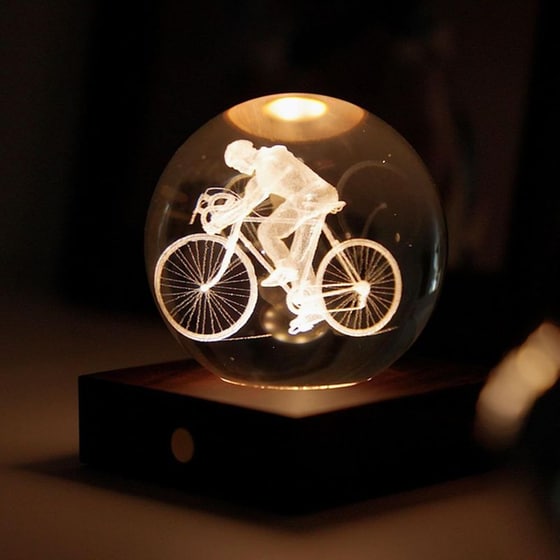 Διακοσμητικό&nbsp;Gingko Crystal&nbsp;Light&nbsp;3D&nbsp;Cyclist image 2
