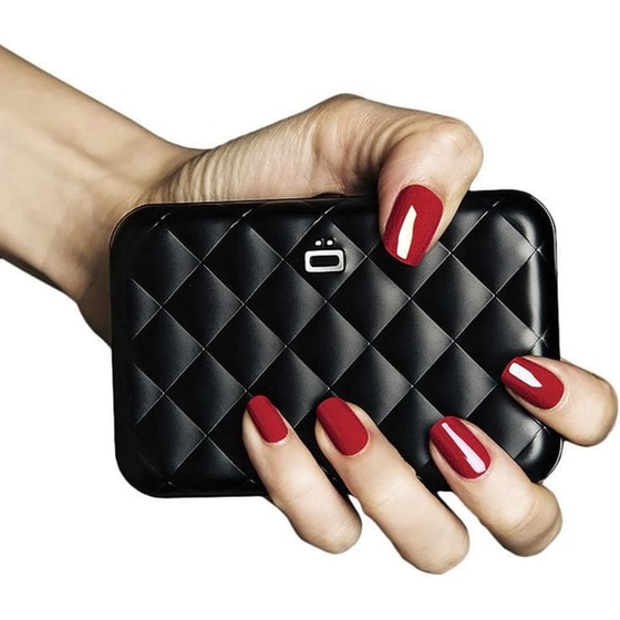 Πορτοφόλι Αλουμινίου Ogon Quilted Button Black image 5