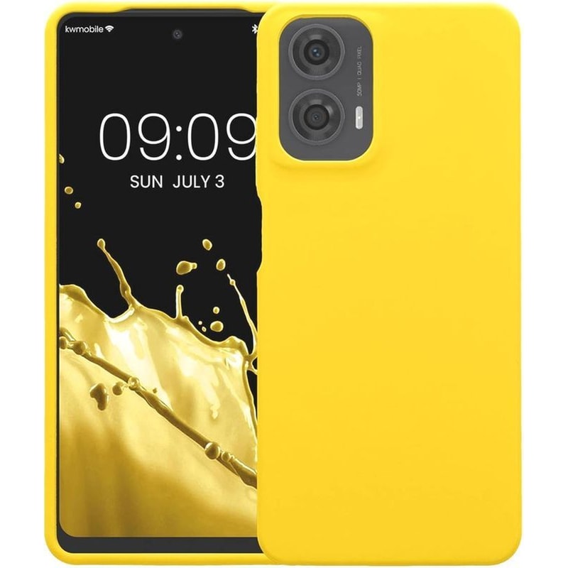 KWMOBILE Θήκη Motorola Moto G24/G04 - KWmobile Soft Flexible Rubber Cover Σιλικόνης - Radiant Yellow