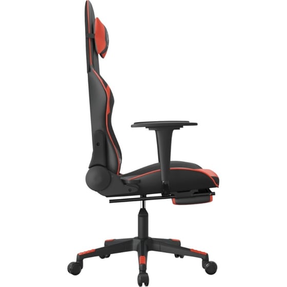 Καρέκλα Gaming VIDAXL 3143700 με Υποπόδιο από Τεχνητό Δέρμα - Μαύρο / Κόκκινο image 2