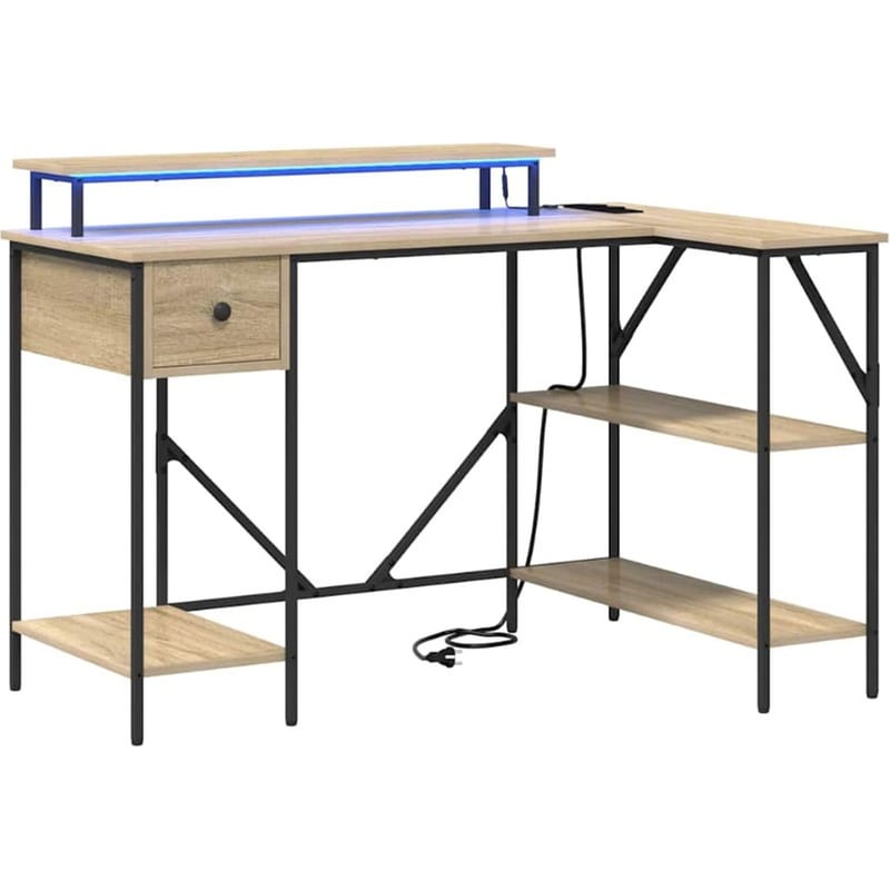 Γραφείο VidaXL από Επεξεργασμένο Ξύλο 120x79x86,5 cm - Sonoma Δρυς