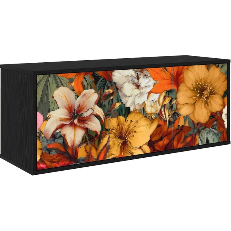 Έπιπλο Τηλεόρασης VidaXL GENNEP Επιτοίχιο 102 x 33 x 40 cm - Μαύρη Δρυς