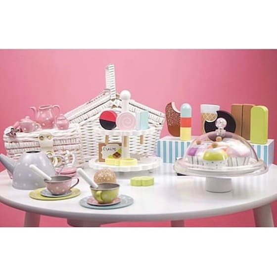 Jababadabo Ξύλινη Παιχνίδι Βάση, 9 Γλυκάκια Και Βάση Σερβιρίσματος Jb-t263 image 2